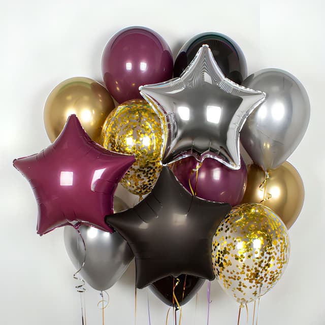 Композиция из шаров на грузах «Ночь» Композиция из шаров на грузах «Ночь»