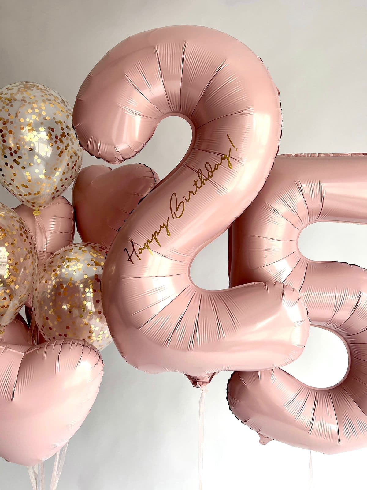 Композиция из шаров «Пудрово розовый»