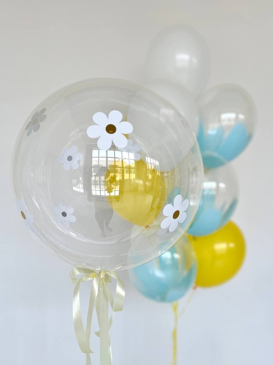 Композиция из шаров «Ромашки»