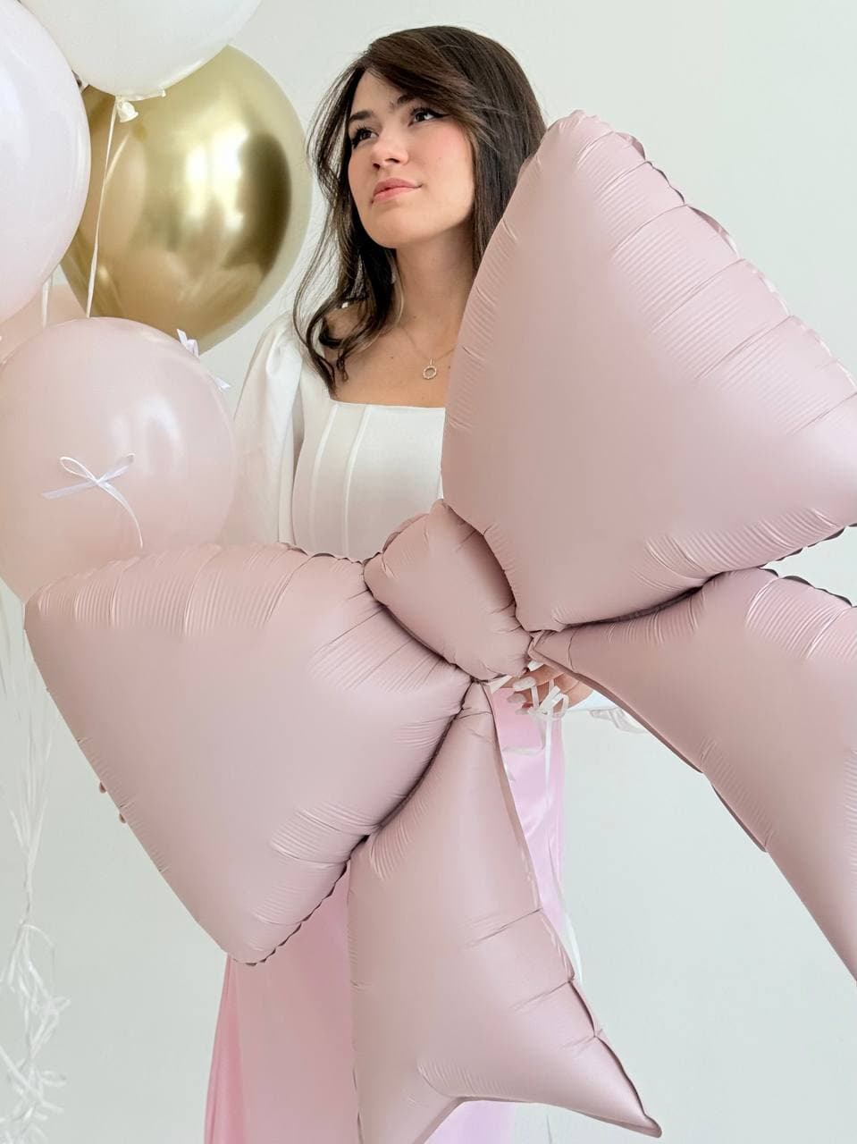 Композиция из шаров «Розовый бант»