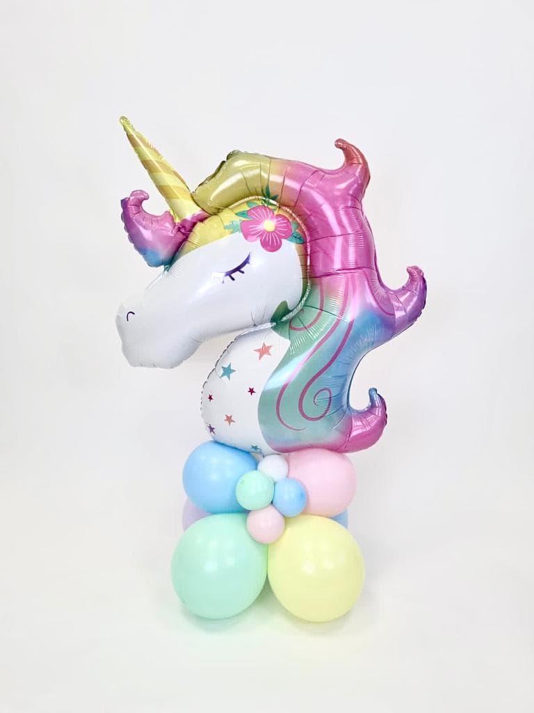 Композиция из шаров с воздухом "Нежный Единорог"