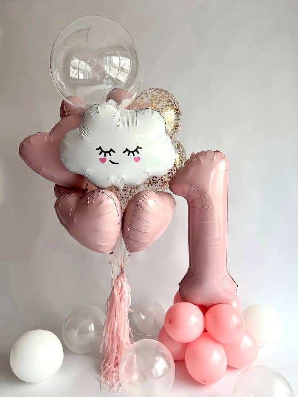 Композиция из шаров с воздухом «Заоблачная» Композиция из шаров с воздухом «Заоблачная»