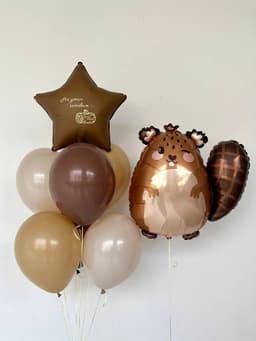 Композиция из шаров «Сидим с бобром»