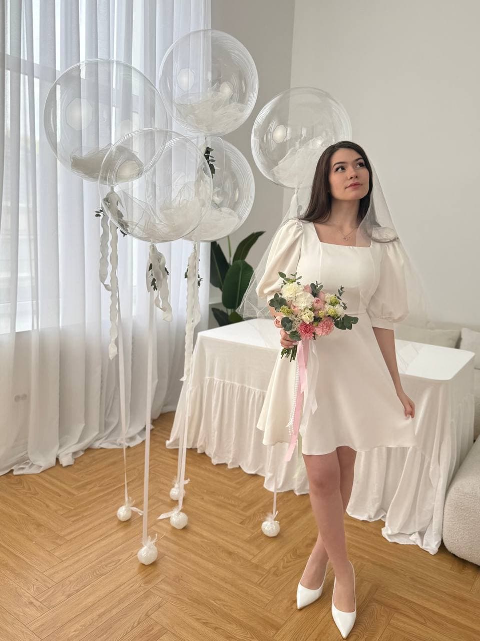 Композиция из шаров «Свежесть свадебный»