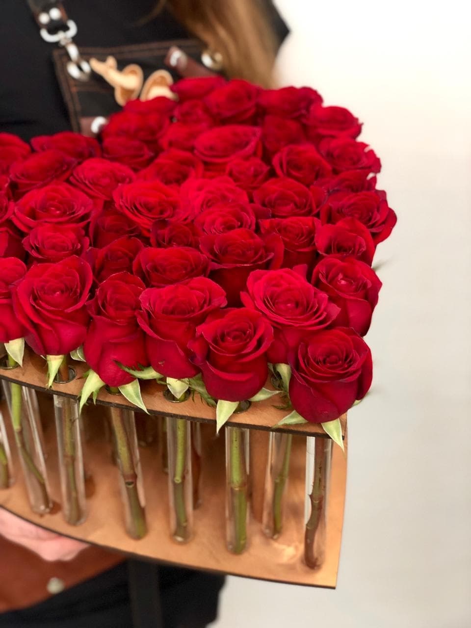 Композиция 51 Эквадорская Роза в пробирках Уфа