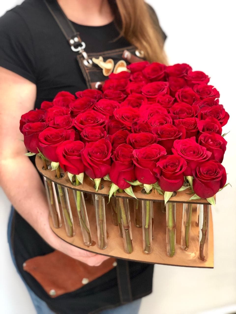 Композиция 51 Эквадорская Роза в пробирках