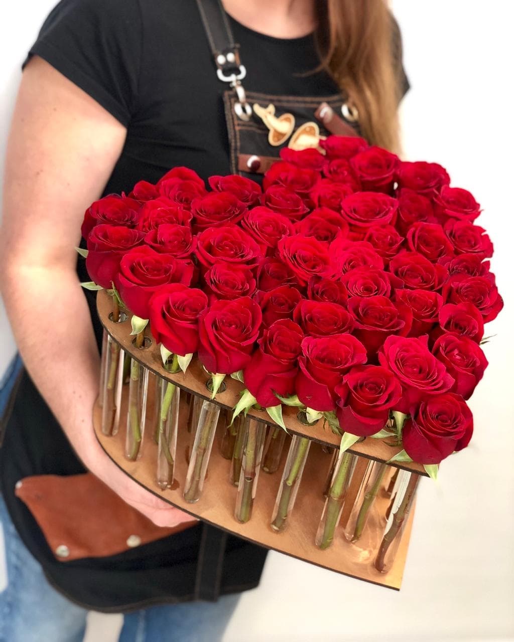 Композиция 51 Эквадорская Роза в пробирках