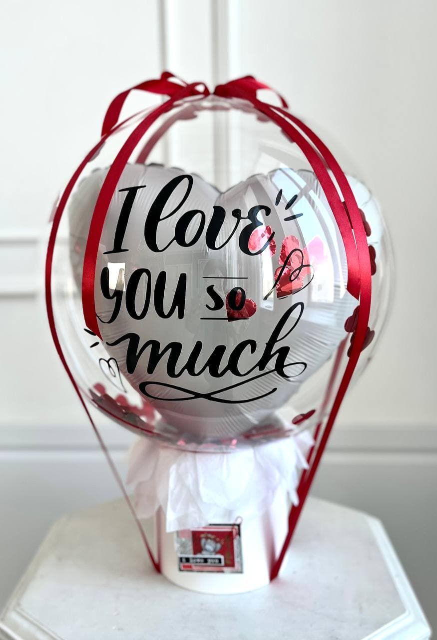 Композиция из шара с воздухом «Большая любовь»