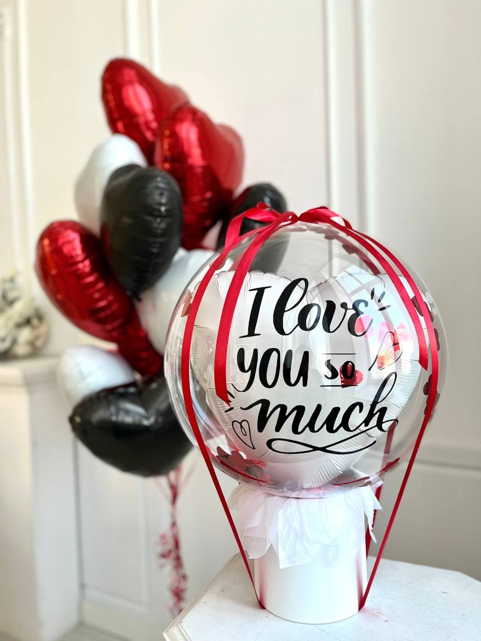 Композиция из шара с воздухом «Большая любовь»