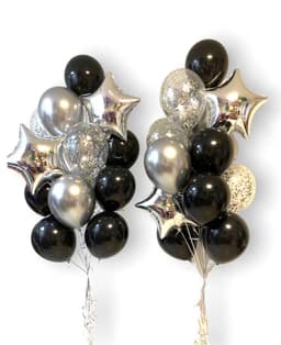 Композиция из шаров "Black and Silver"
