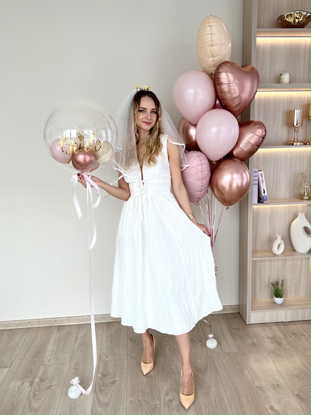 Композиция из шаров «Невеста в розовом»