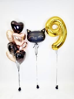 Композиция из шаров "Черная кошка"