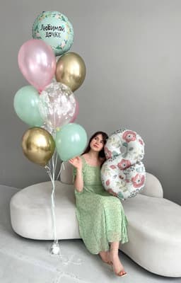 Композиция из шаров «Доченьке»