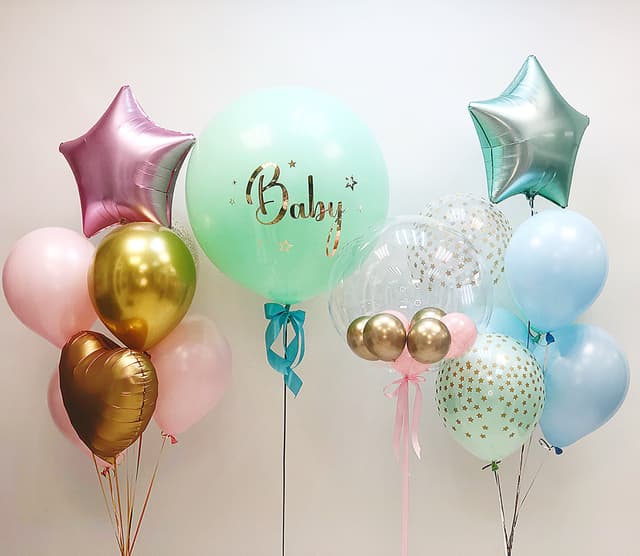 Композиция из шаров "Две звездочки" Композиция из шаров "Две звездочки"