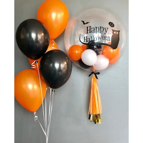 Композиция из шаров "Happy Halloween"