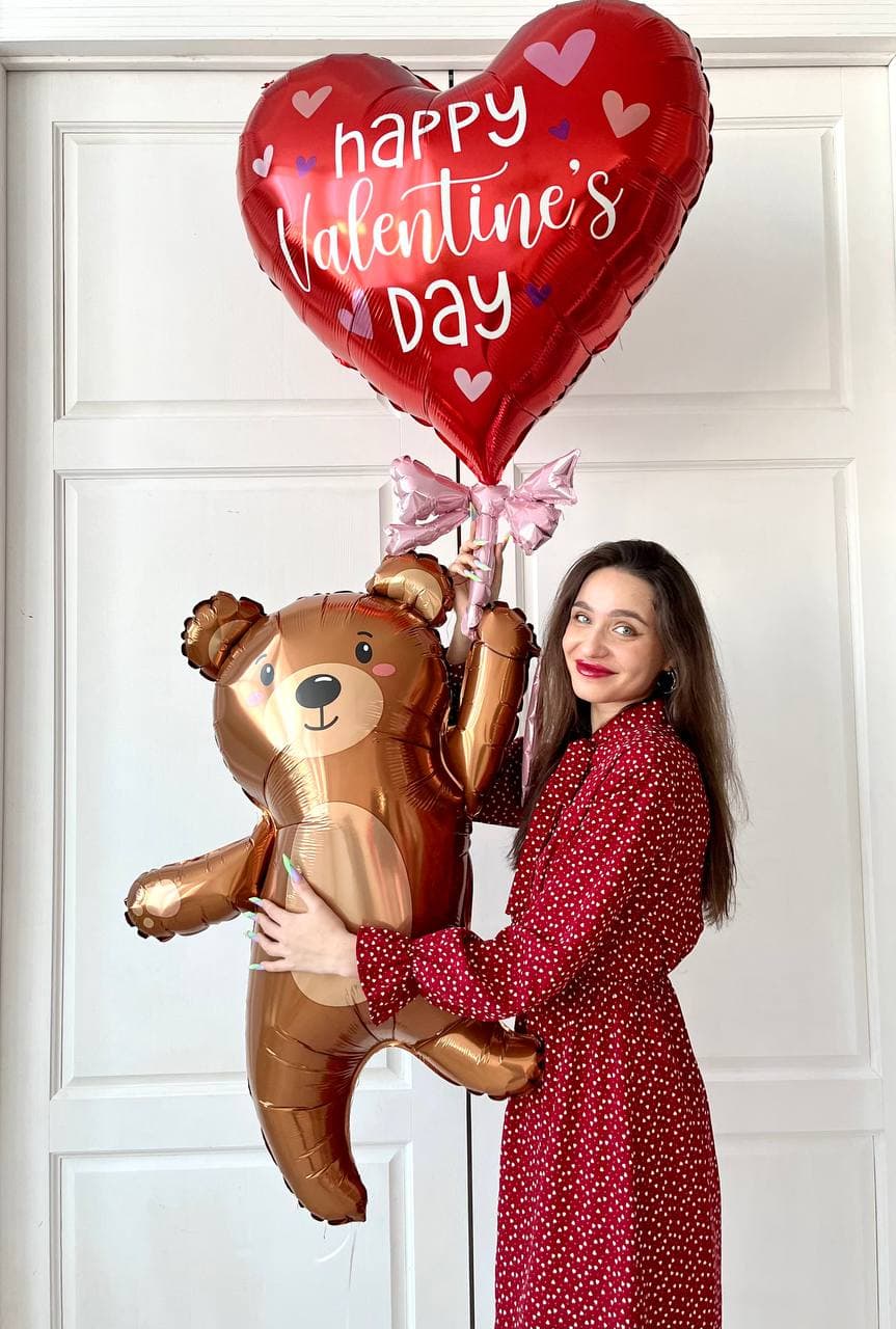 Композиция из шаров «Happy Valentine Day»