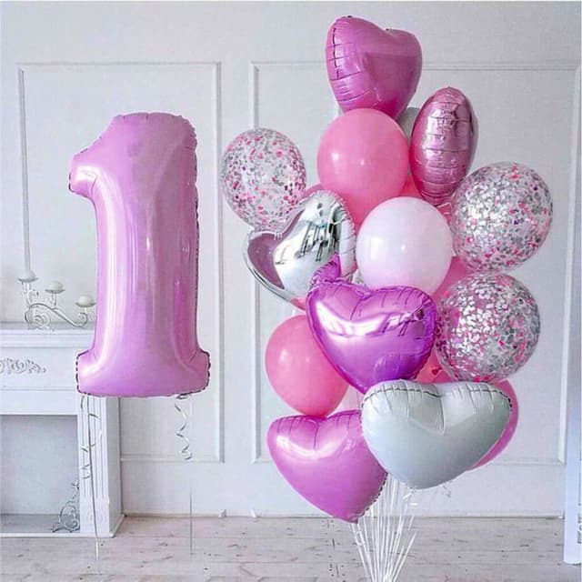 Композиция из шаров "Hearts & Сonfetti" Композиция из шаров "Hearts & Сonfetti"