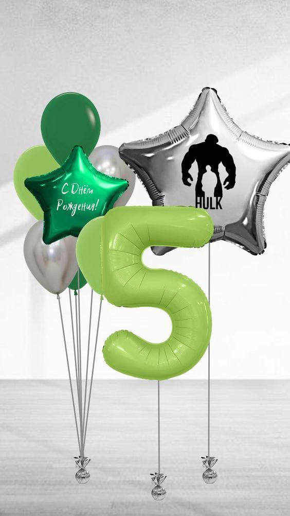 Композиция из шаров «Халк»