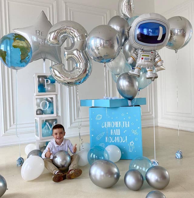 Композиция из шаров "Космический праздник" Композиция из шаров "Космический праздник"