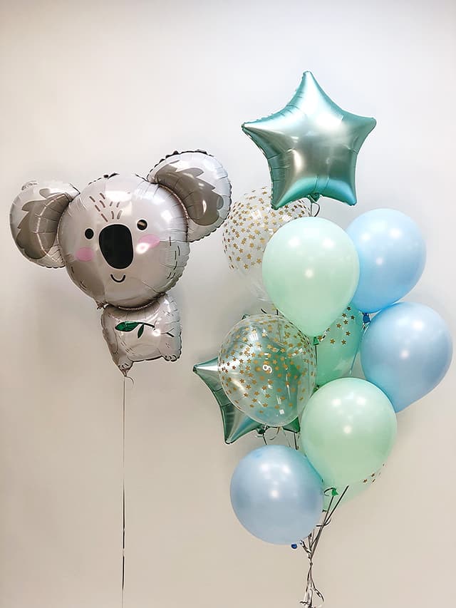 Композиция из шаров "Куала и звезда" Композиция из шаров "Куала и звезда"