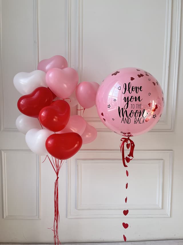 Композиция из шаров «Люблю до Луны» Композиция из шаров «Люблю до Луны»