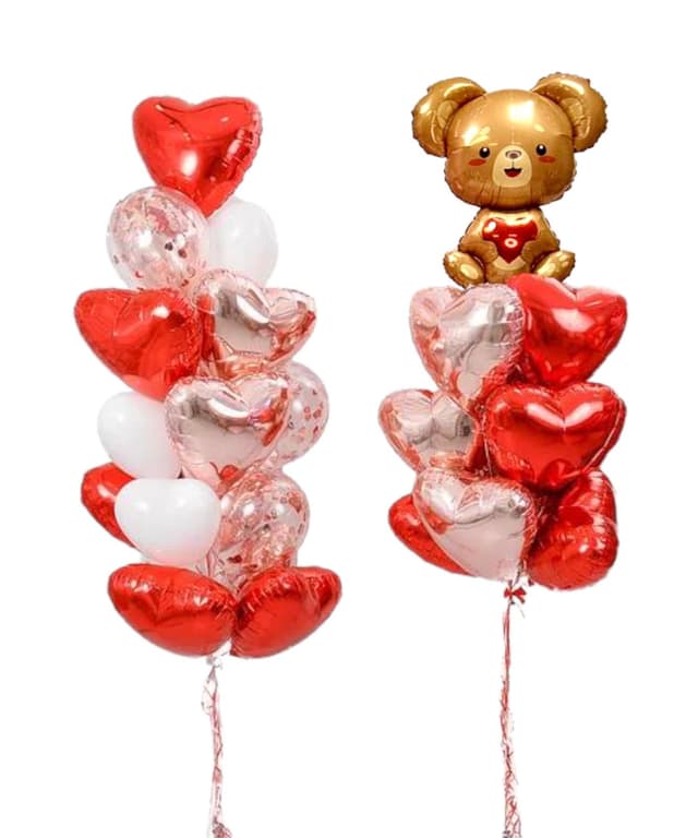 Композиция из шаров "Мишка,Любовь" Композиция из шаров "Мишка,Любовь"