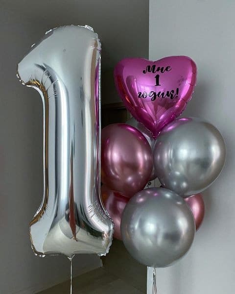 Композиция из шаров "Мне 1 годик" Композиция из шаров "Мне 1 годик"