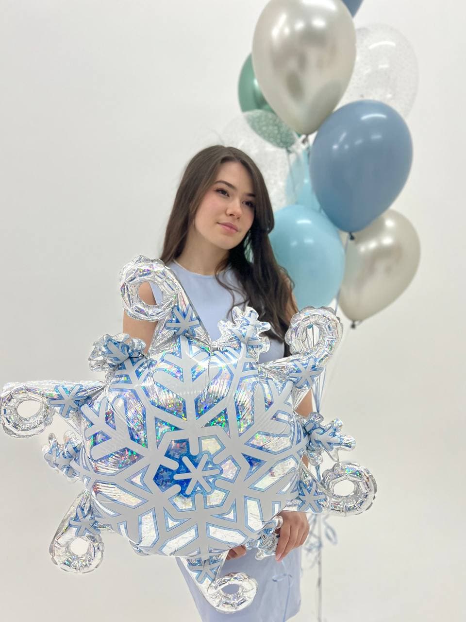 Композиция из шаров «Моя снежинка»