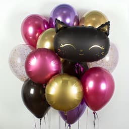 Композиция из шаров на грузах «Black Cats»