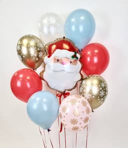 Композиция из шаров на грузах «Дедушка Мороз»