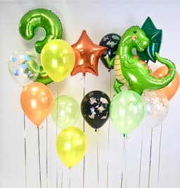 Композиция из шаров на грузах "Динозаврики"