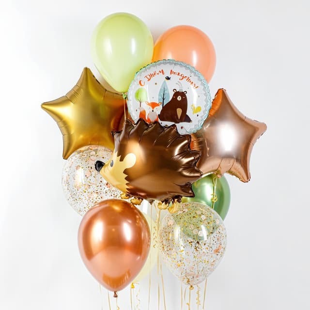 Композиция из шаров на грузах "Лесные друзья" Композиция из шаров на грузах "Лесные друзья"