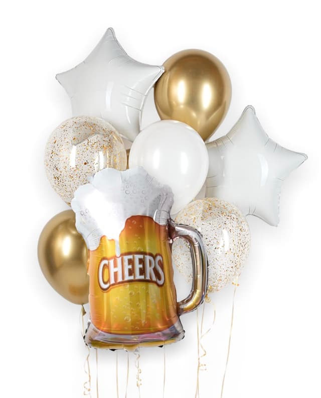 Композиция из шаров на грузах "Пиво" Композиция из шаров на грузах "Пиво"