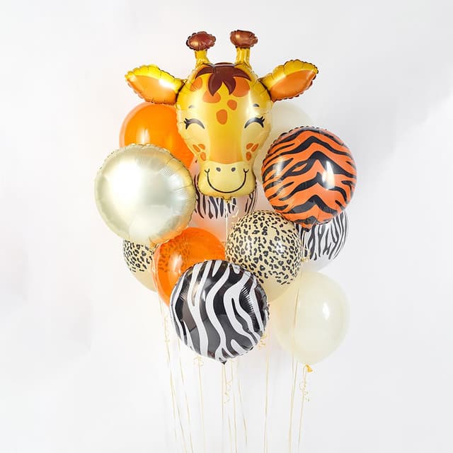 Композиция из шаров на грузах "Жирафик" Композиция из шаров на грузах "Жирафик"