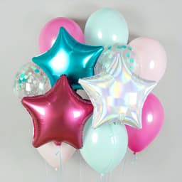 Композиция из шаров на грузах «Звездопад»