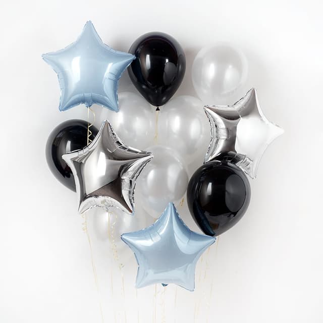 Композиция из шаров на грузах "Звезды" Композиция из шаров на грузах "Звезды"