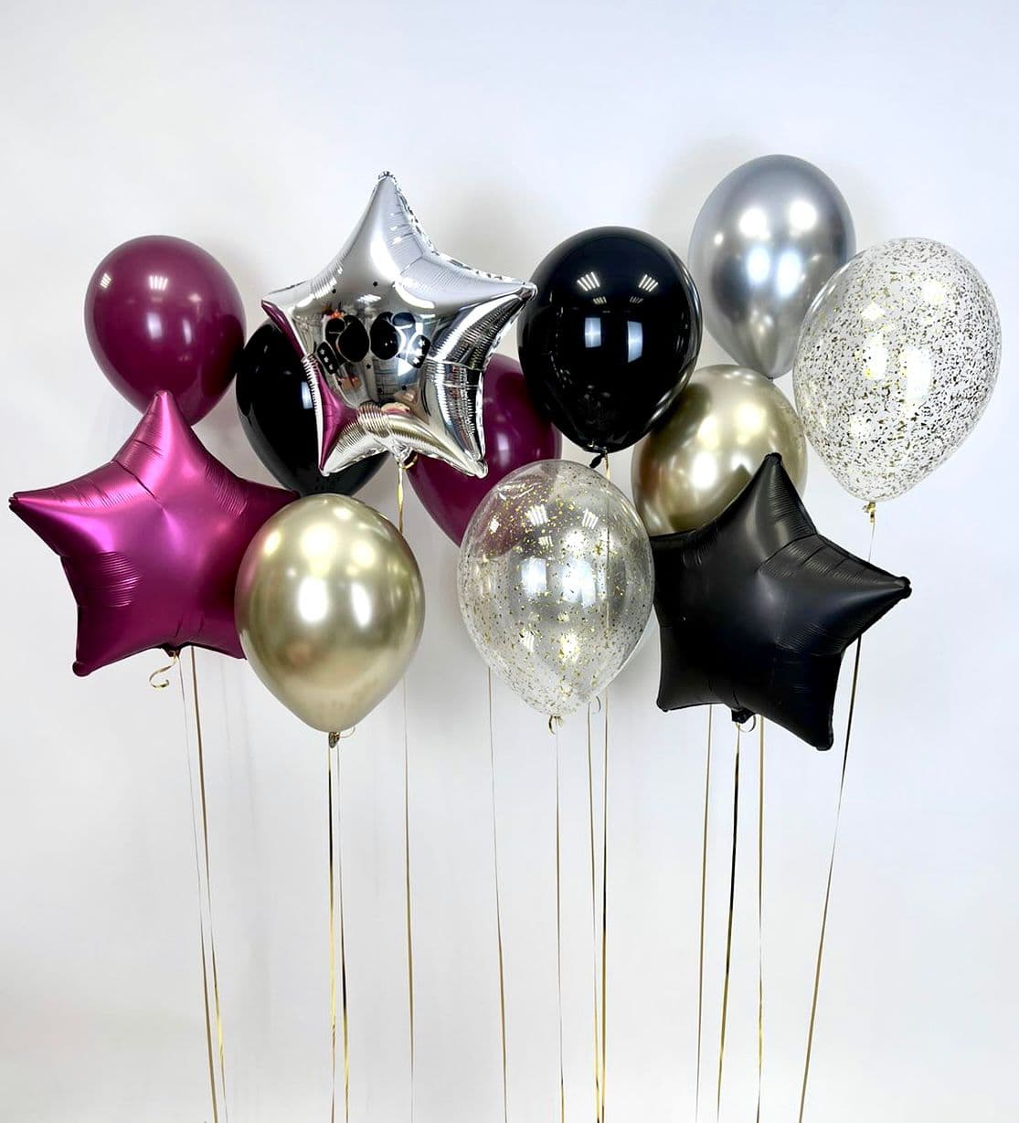 Композиция из шаров на грузах "Звезды"