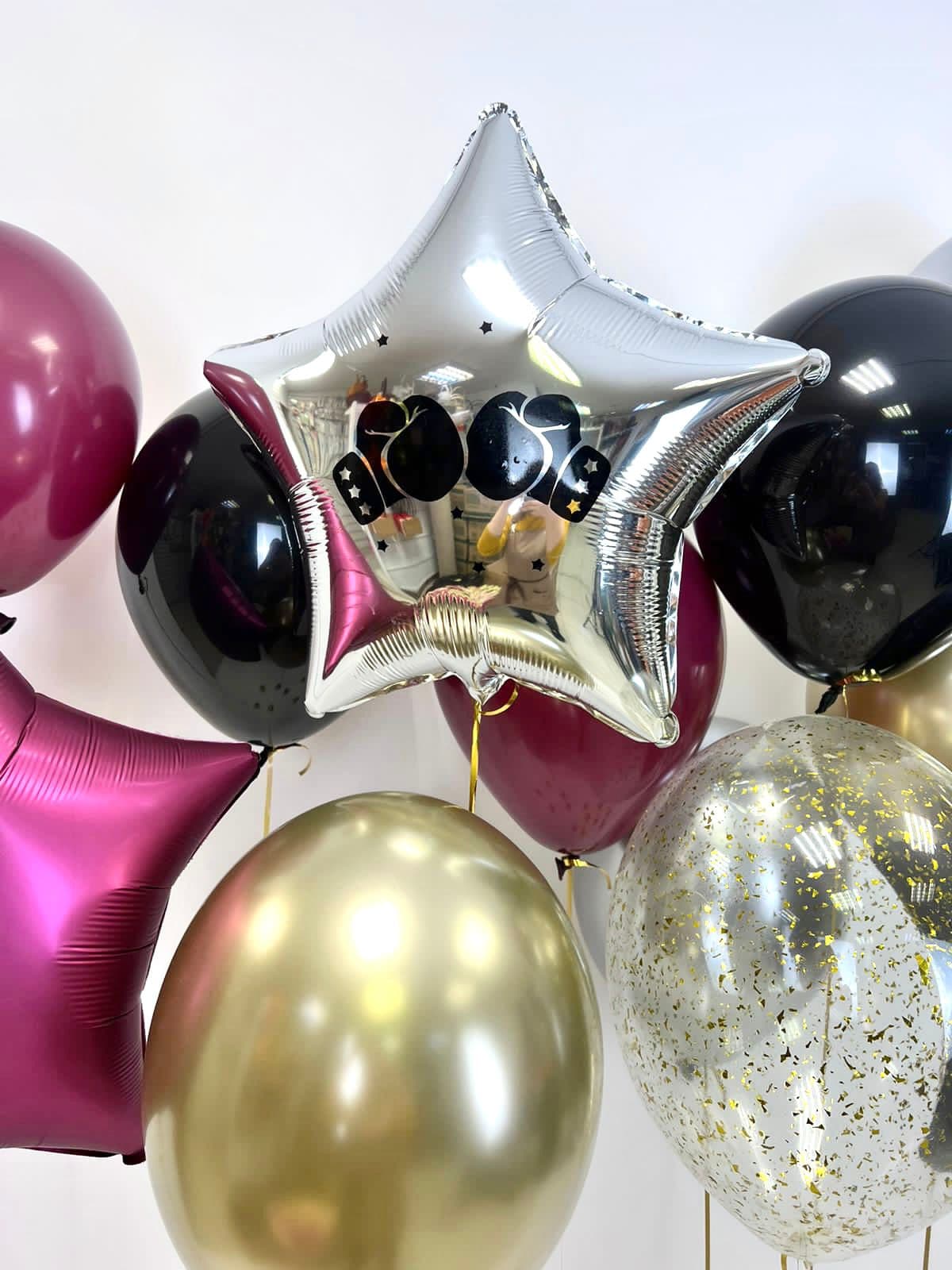 Композиция из шаров на грузах "Звезды"