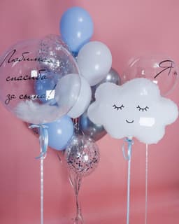 Композиция из шаров "На облачке"