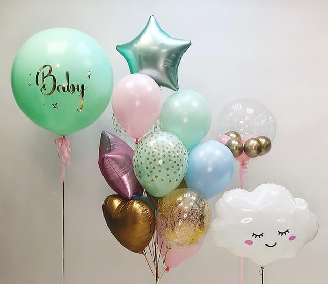 Композиция из шаров "Нежное облако" Композиция из шаров "Нежное облако"