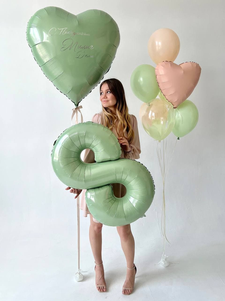 Композиция из шаров «Персиковый сорбет»