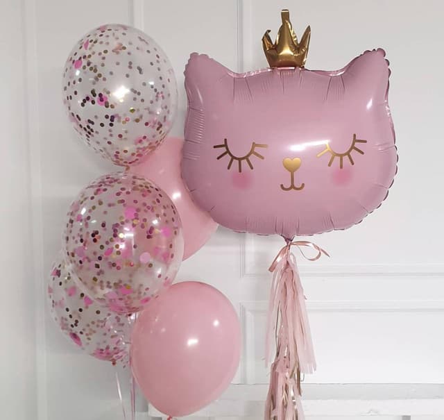 Композиция из шаров "Розовая кошка" Композиция из шаров "Розовая кошка"