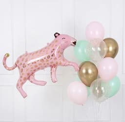 Композиция из шаров "Розовый гепард"