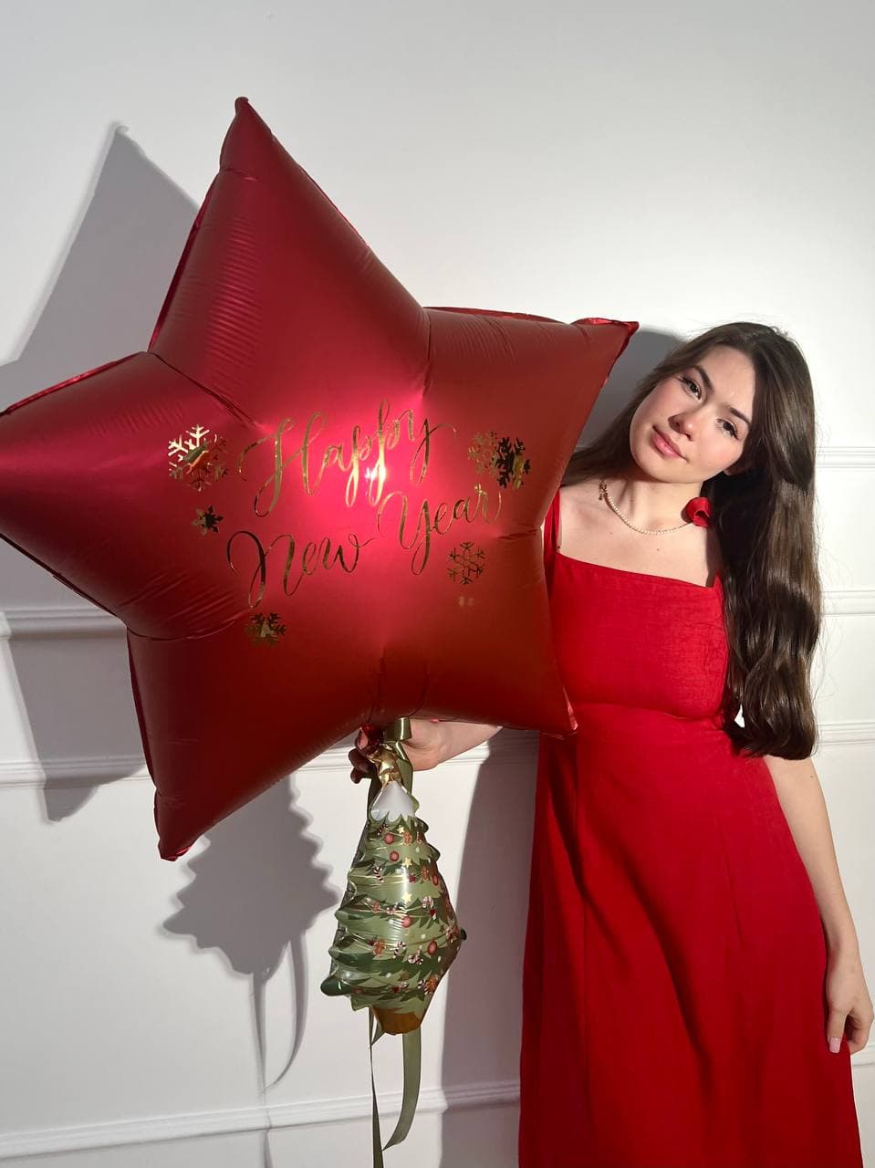 Композиция из шаров «Рубиновая звезда»