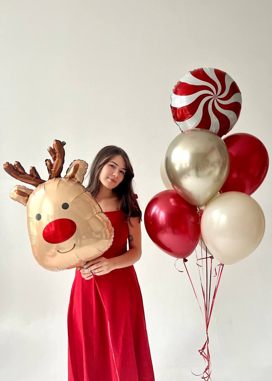Композиция из шаров «Рудольф»