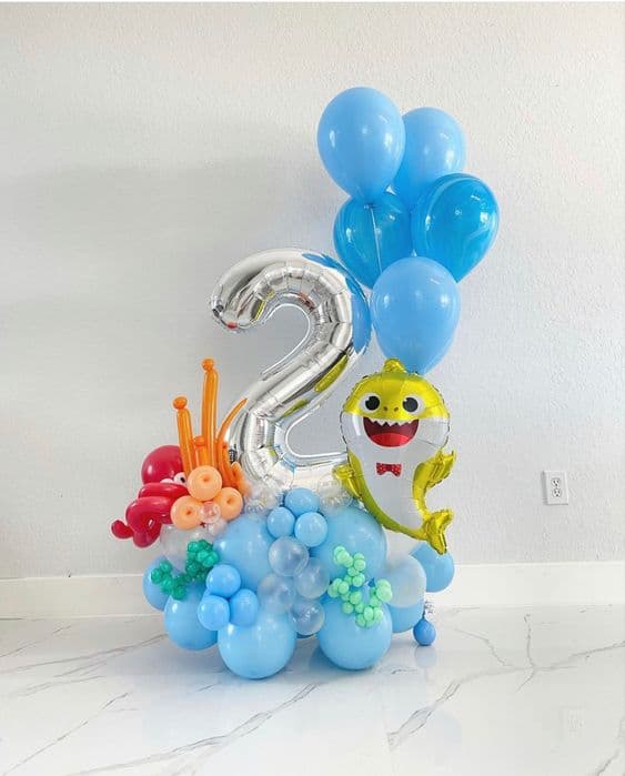 Композиция из Шаров с воздухом «Акуленок туру-ру-ру» Композиция из Шаров с воздухом «Акуленок туру-ру-ру»