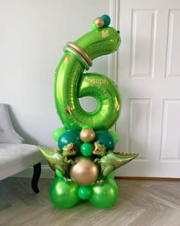 Композиция из шаров с воздухом "Дино-цифра"