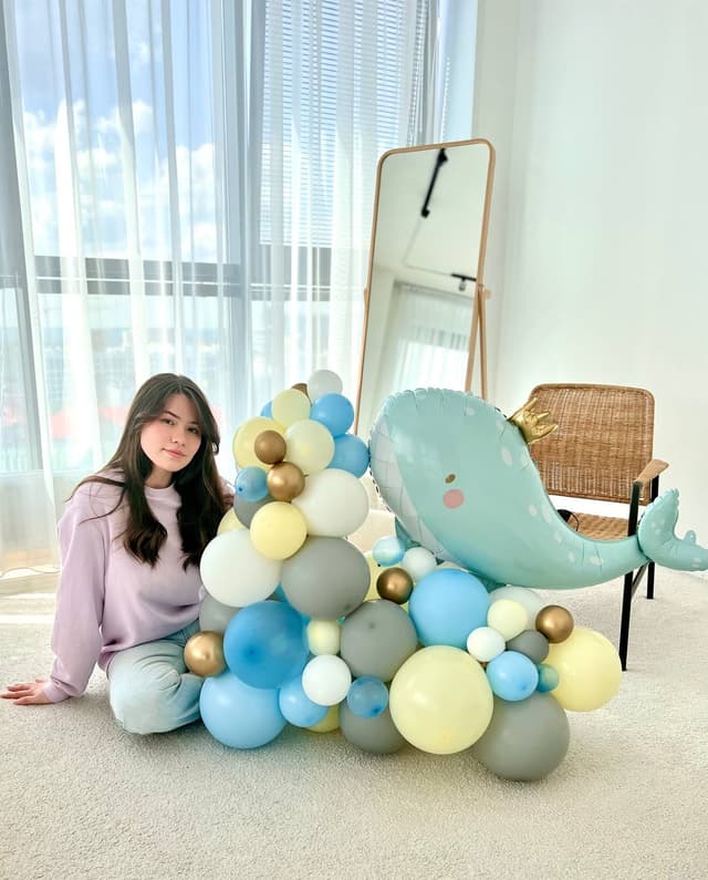 Композиция из шаров с воздухом «Голубой кит» Композиция из шаров с воздухом «Голубой кит»