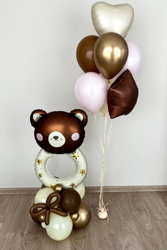 Композиция из шаров с воздухом «Мишка косолапый»