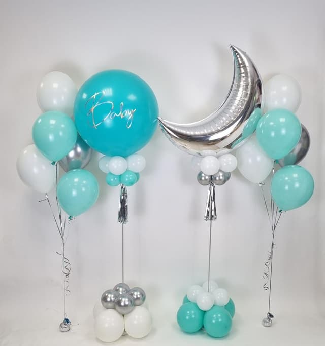 Композиция из шаров с воздухом "Тиффани" Композиция из шаров с воздухом "Тиффани"